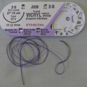 Sutures (Vicryl, Prolene)